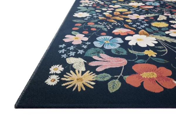 Loloi Rugs Perennial Rug; Style PRN-02 in Color: Black PRN-02 / Black / 18" Sample