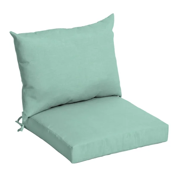 Arden Selections Outdoor Dining Chair Cushion Set Leala Texture Aqua