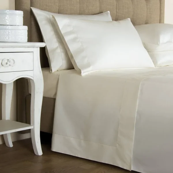 Frette Lux Percale Ivory Sheet Set
