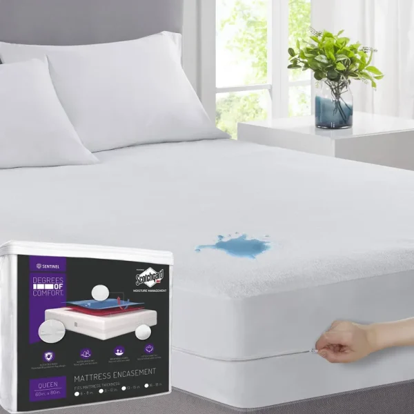Queen Size Mattress Encasement Bed Bug Proof, Cover 9-12" Deep, 3M Scotchgard