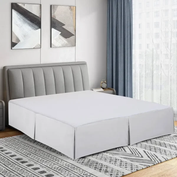 Easy Fit Pleated Bed Skirt by Swift Home White, Size: Queen