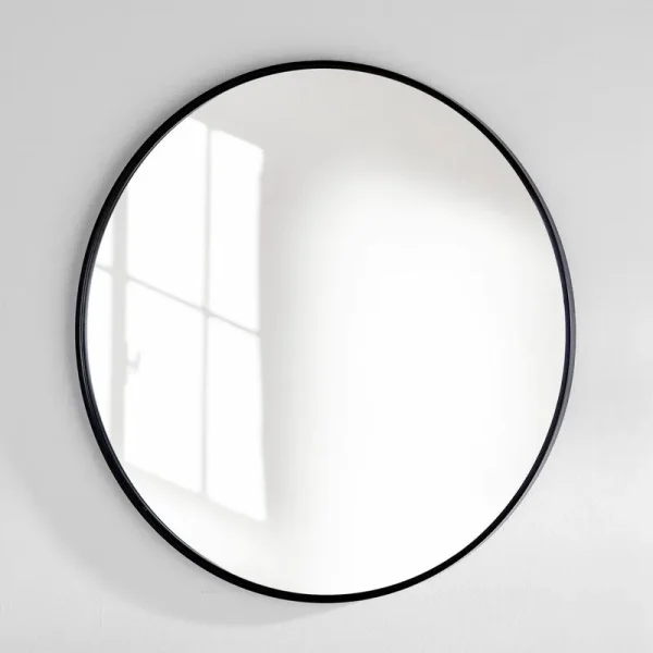 Needville Modern & Contemporary Accent Mirror Size: 32" x 32", Finish: Matte Black