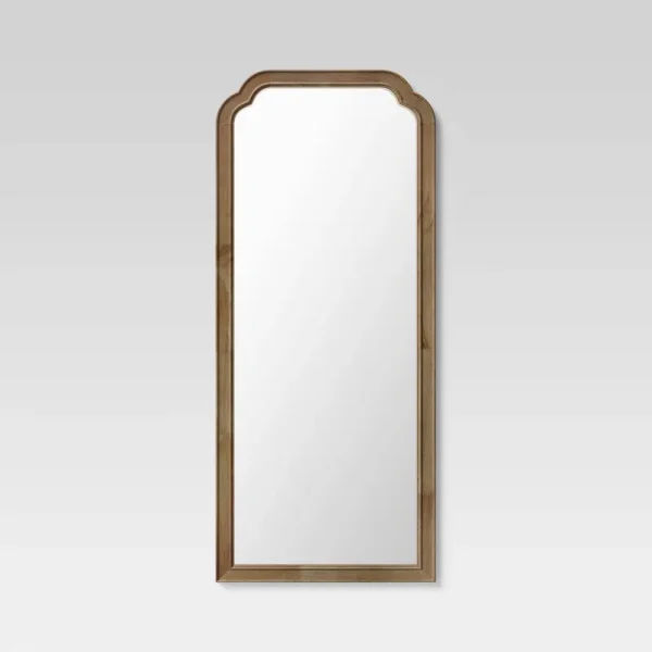 30" x 70" Oversize Leaner French Country Wood Mirror Natural - Threshold