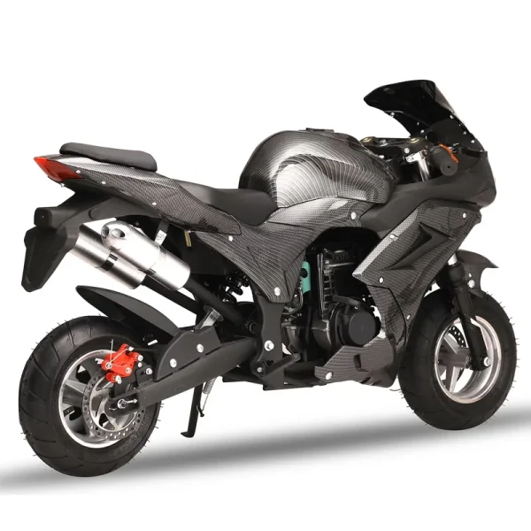 Nanly Kids Dirt Bike, 49cc 2 - Stroke Gas Power Motorcycle Off Road Mini Motorcycle Children Pocket Motocross with Front Rear Disc Brakes and Dual Headlights Racing Max Speed 25MPH