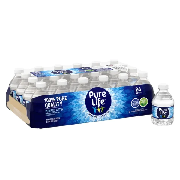Pure Life Purified Water, 8 Fl Oz, 24 - Count