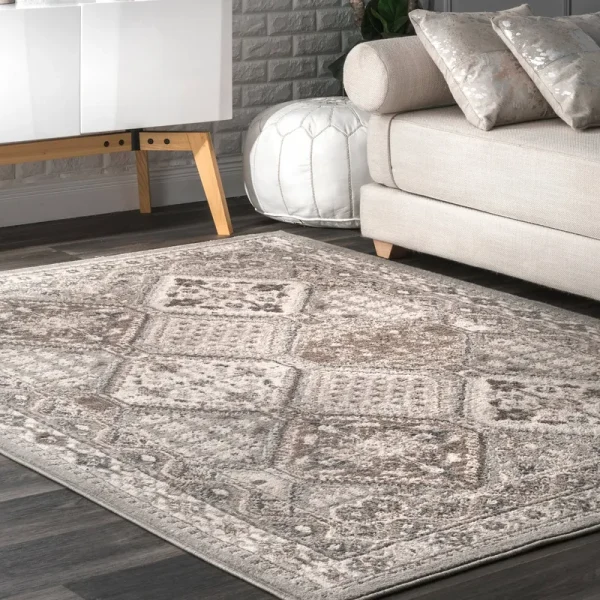 nuLOOM Vintage Tile Becca Gray 5' x 8' Area Rug