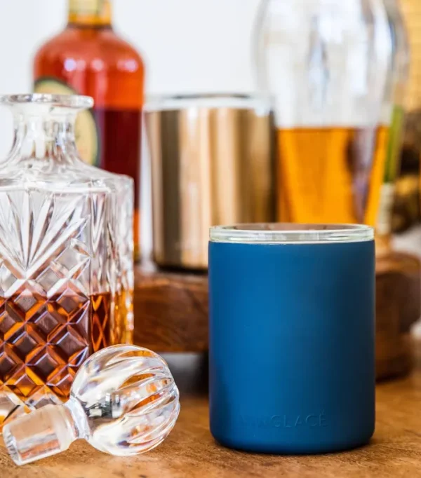 Vinglac�� Glass Lined Whiskey Glass Navy