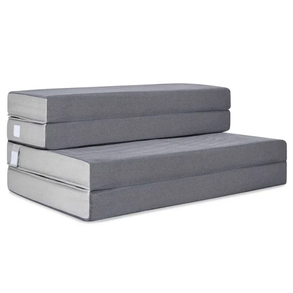 Best Choice Products Folding Portable Mattress Topper, Gray, Full