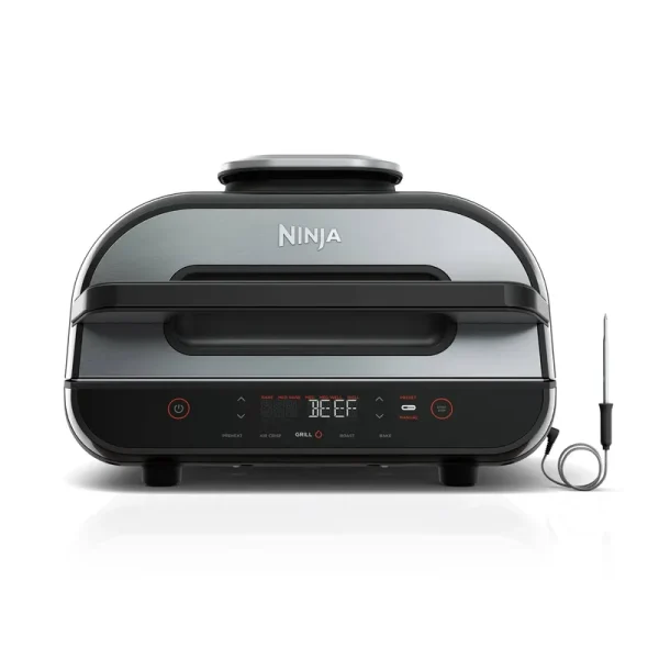 Ninja FG550 Foodi Smart XL 4-in-1 Indoor Grill with 4-qt Air Fryer, Roast, and Bake