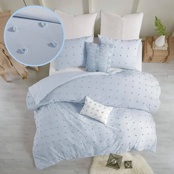 Urban Habitat Brooklyn Cotton Jacquard Comforter Set Blue Twin/Twin XL