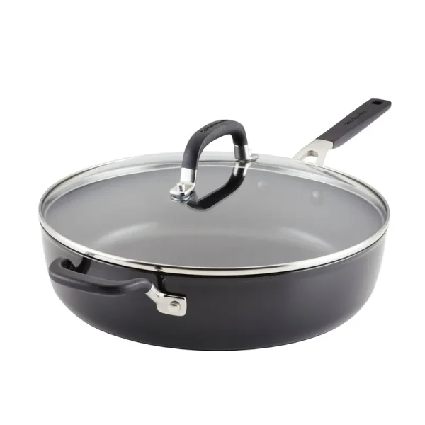 KitchenAid Hard Anodized Nonstick 5-Quart Saute Pan with Lid