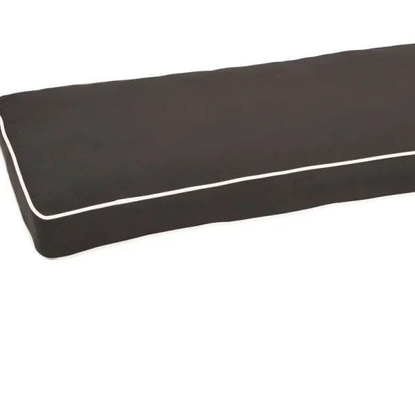 Cottage Teak Bench Cushion with Sunbrella Fabric Black OSCS8538