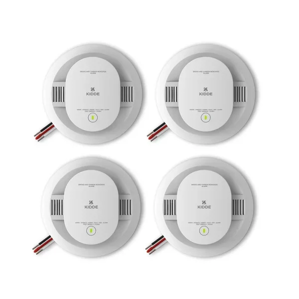 Kidde 21032255 AC/DC Hardwired Smoke & Carbon Monoxide Detector (4 Pack) - New