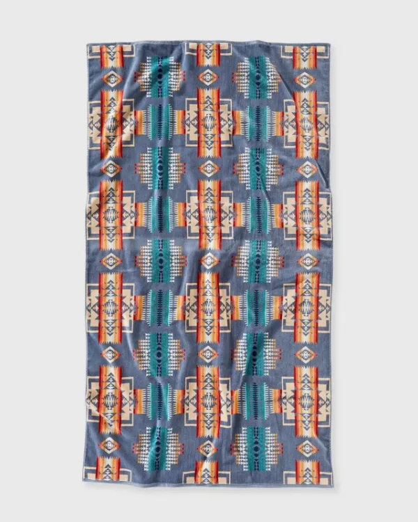 Pendleton Oversized Jacquard Towel Chief Joseph Slate