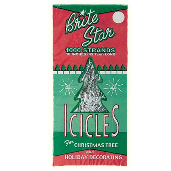 Brite Star 1000-Strand Icicles - Silver - 18 in
