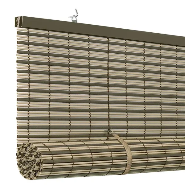 Semi-Sheer Roll-Up Shade Bay Isle Home Blind Size: 48"W x 72"L, Finish: Cocoa/Almond