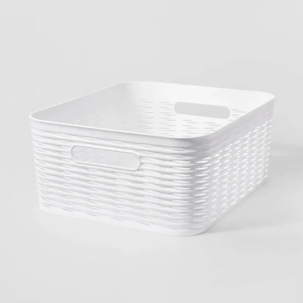 Wave Medium Storage Bin White - Brightroom