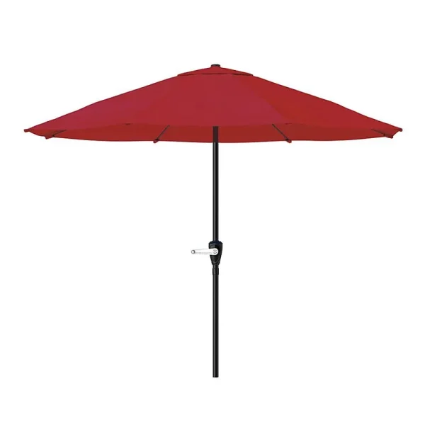 Nature Spring 9' Patio Umbrella with Easy Crank - Red