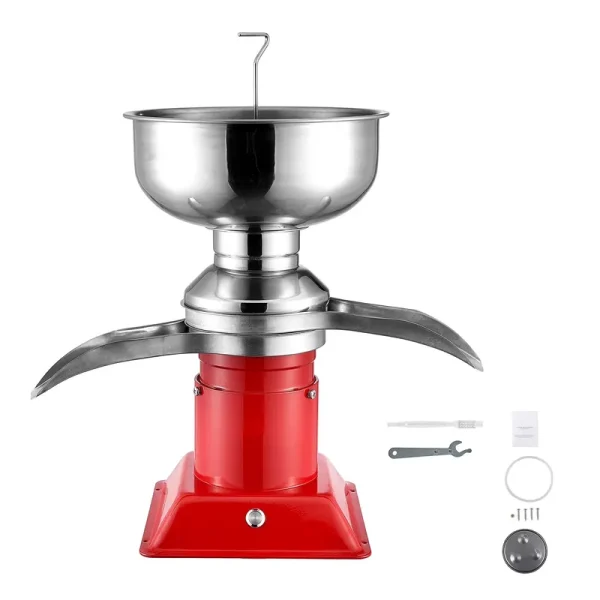 KFFKFF Dairy Cream Spin Separator, Constructed from 304 Stainless Steel, Electrical Cream Dividers, 100 L/H Production 10500RPM Bovine Milk Separator, 30W Bovine Cream Separator, Milk Clarifier
