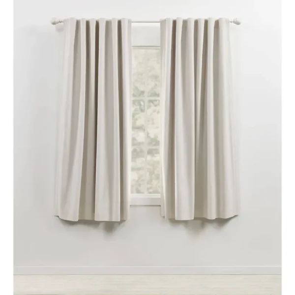Lauren Ralph Lauren Sallie Blackout Heavy Cotton/Linen Blend with Lining Rod Pocket Curtain Panel Snowflake