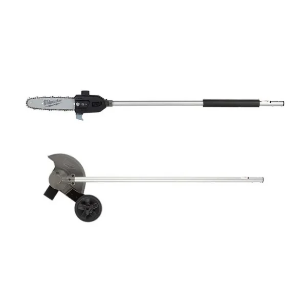 Milwaukee 49-16-2720-49-16-2718 M18 Fuel Quik-Lok 10 in. Pole Saw Attachment and 8 in. Edger Attachment (Tool-Only)