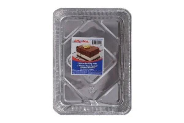 Jiffy-Foil Cake Pans, 13 x 9 Inches - 2 pans