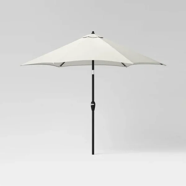 10' Round Outdoor Patio Market Umbrella Off-White - Threshold