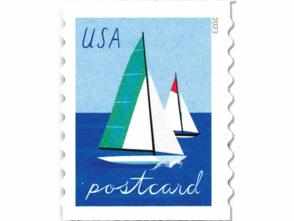 Postcard Rate Stamps 2023 Sailboats – Nautical Theme. Postcard Rate