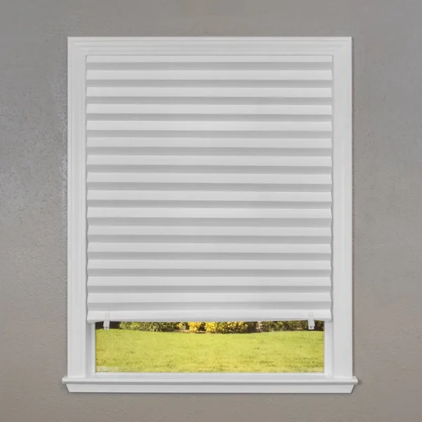 Redi Shade Light Filtering Pleated Paper Window Shade, White - 6 pack