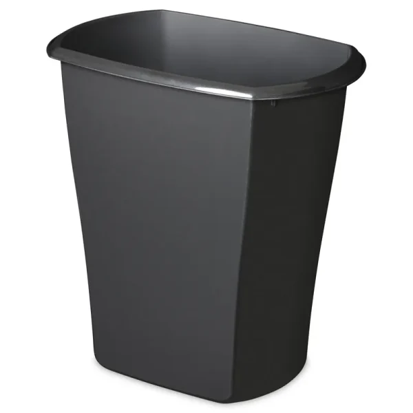 Sterilite 10 Gal Rectangular Wastebasket, Black