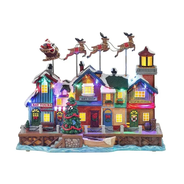 Carole Towne ct Skip Pier Lighted Musical Village Scene | NM-X22134AA