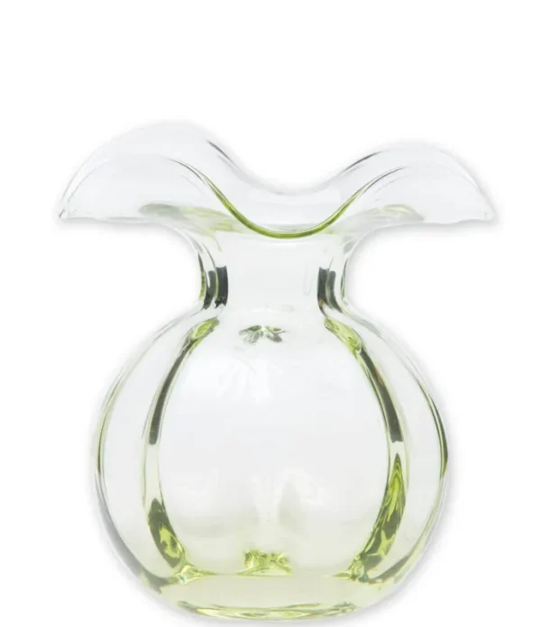 Vietri Hibiscus Glass Bud Vase - Green