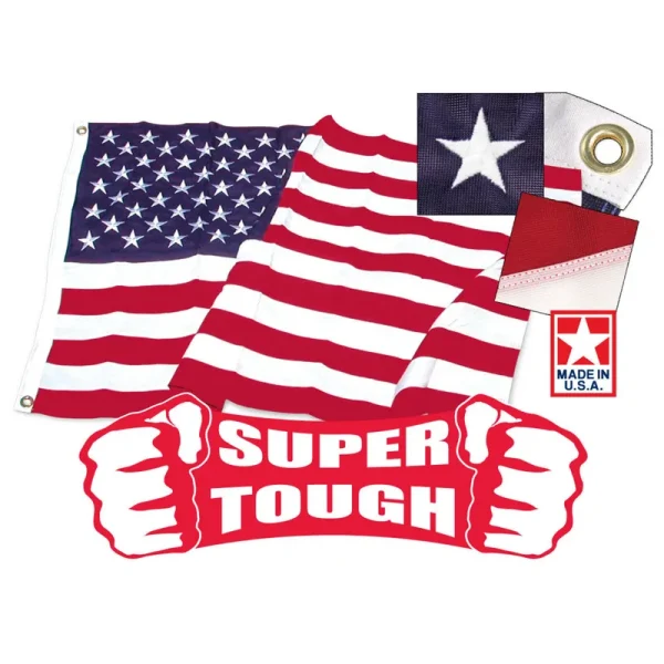3ft x 5ft Super Tough Polyester American Flag - US Made