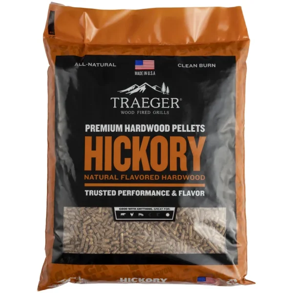 Traeger Hardwood Pellets, Premium, Hickory - 20 lb