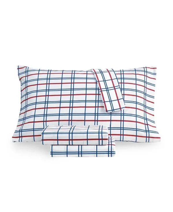 Sanders Printed Microfiber 3 Pc. Sheet Set, Twin, Created for Macy&s - Batik Grey