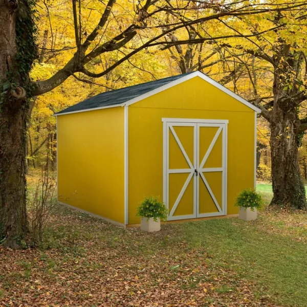 Handy Home Products Astoria 12 ft x 12 ft Wood Shed