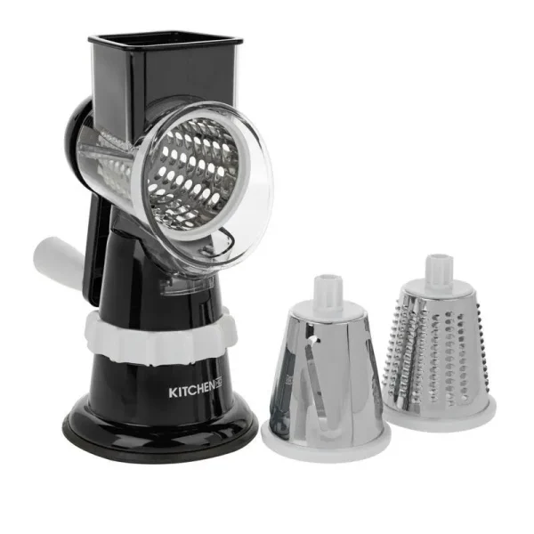 Kitchen HQ Speed Grater and Slicer with Suction Base Black