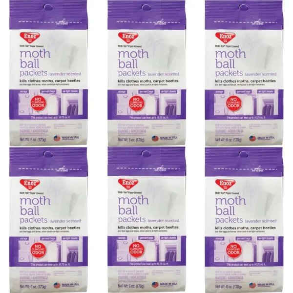 Enoz Moth Ball Packets - Lavender Scented, Pack of 6