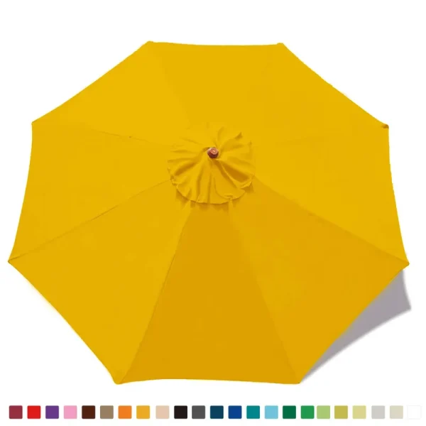 MASTERCANOPY Patio Umbrella Replacement Canopy for 8 Ribs 9ft / Gold