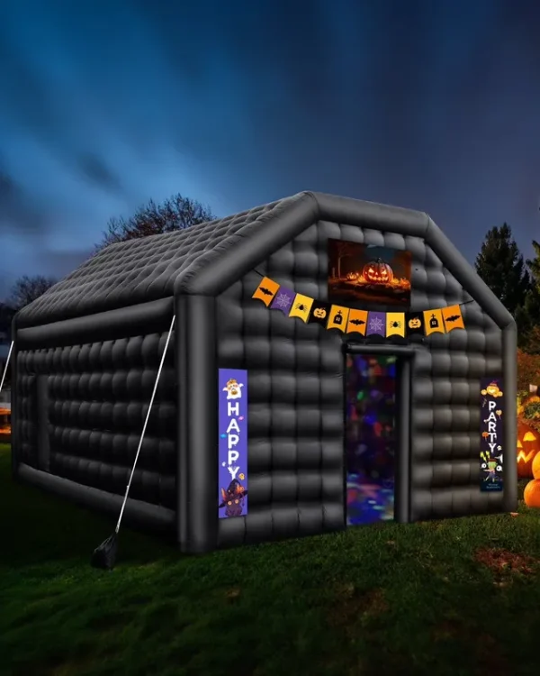 Inflatable Nightclub Tent - 12FT Tall Blow up Party Shelter with Lights, Perfect for Festivals & Events