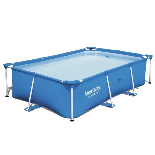 Bestway Steel Pro 102 x 67 x 24" Rectangular Frame Above Ground Swimming Pool