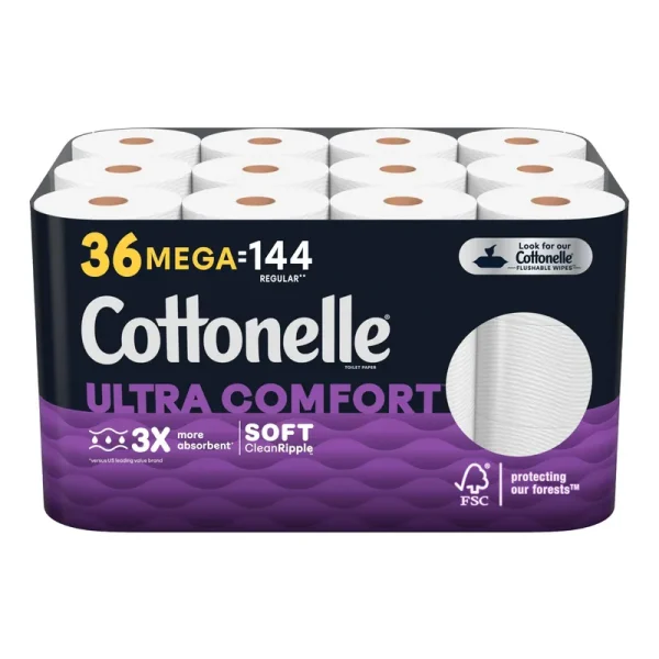 Cottonelle Ultra Comfort Toilet Paper (36 Mega Rolls, 268 Sheets/Roll)