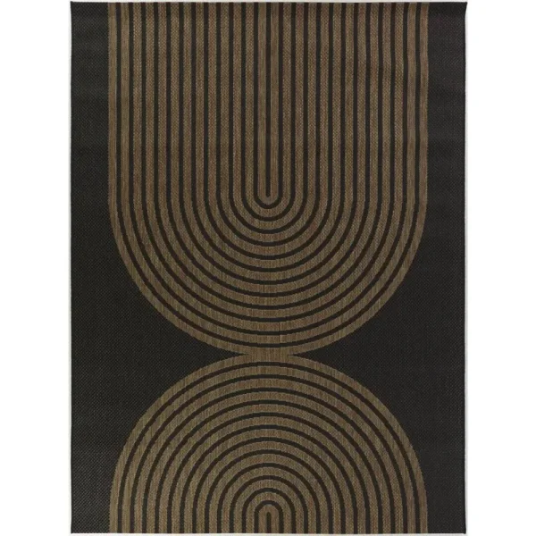 Sophia Geometric Flatweave Black/Brown Area Rug AllModern Rug Size: Rectangle 7'10" x 10'