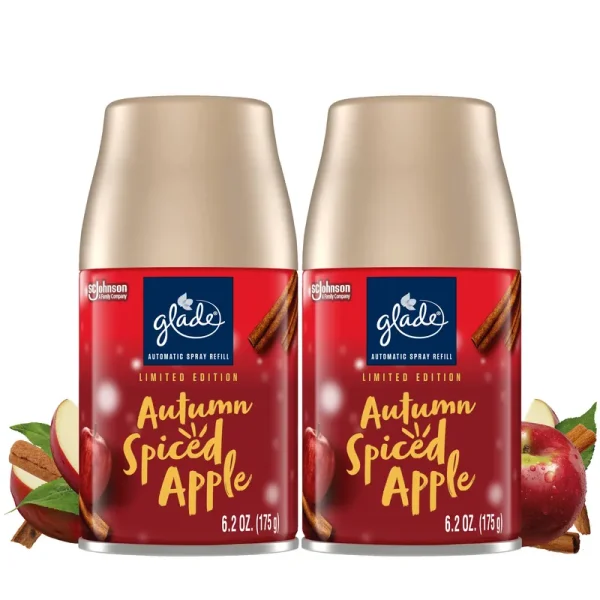 Glade Automatic Spray Refill, Air Freshener, Autumn Spiced Apple, 2 Re
