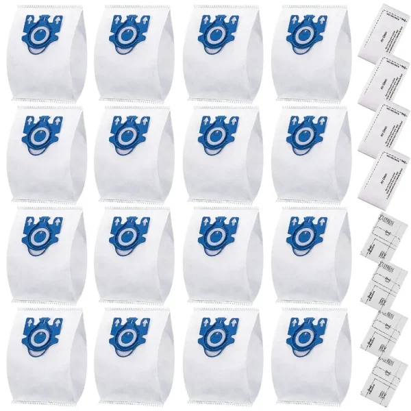16 Pack Miele AirClean 3D GN Vacuum Cleaner Bags for Miele Vacuum Classic C1, Complete C1 C2 C3, S227/s240, S270, S400,S400i-S456i S2, S5, S8 Series