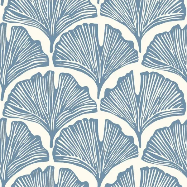 Feather Palm Peel and Stick Wallpaper - Blue