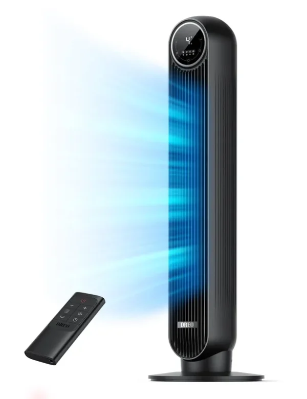 Dreo Tower Fans for Home, 90A Oscillating Fan with Remote, Large LED Display, 4