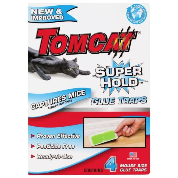 Tomcat 32416 Super Hold Mouse Glue Trap, Pack - 4
