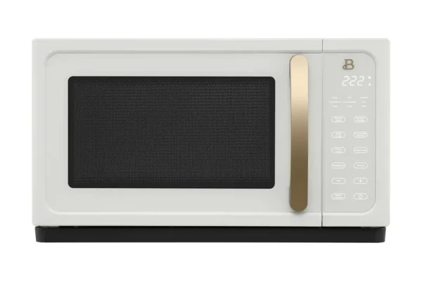 Beautiful 1.1 cu ft 1000 Watt, Sensor Microwave Oven, White Icing by Drew Barrymore, New