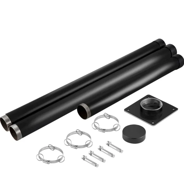 VEVOR 42.5-in x 6-in Sun Shade Post Black Gazebo Connector | ZYPZCG10FT0000001V0